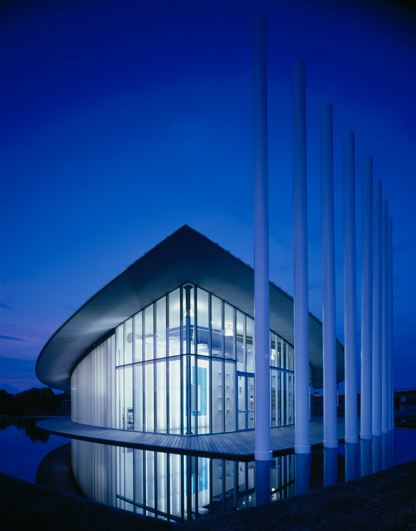 Night view of the Chesapeake Boathouse